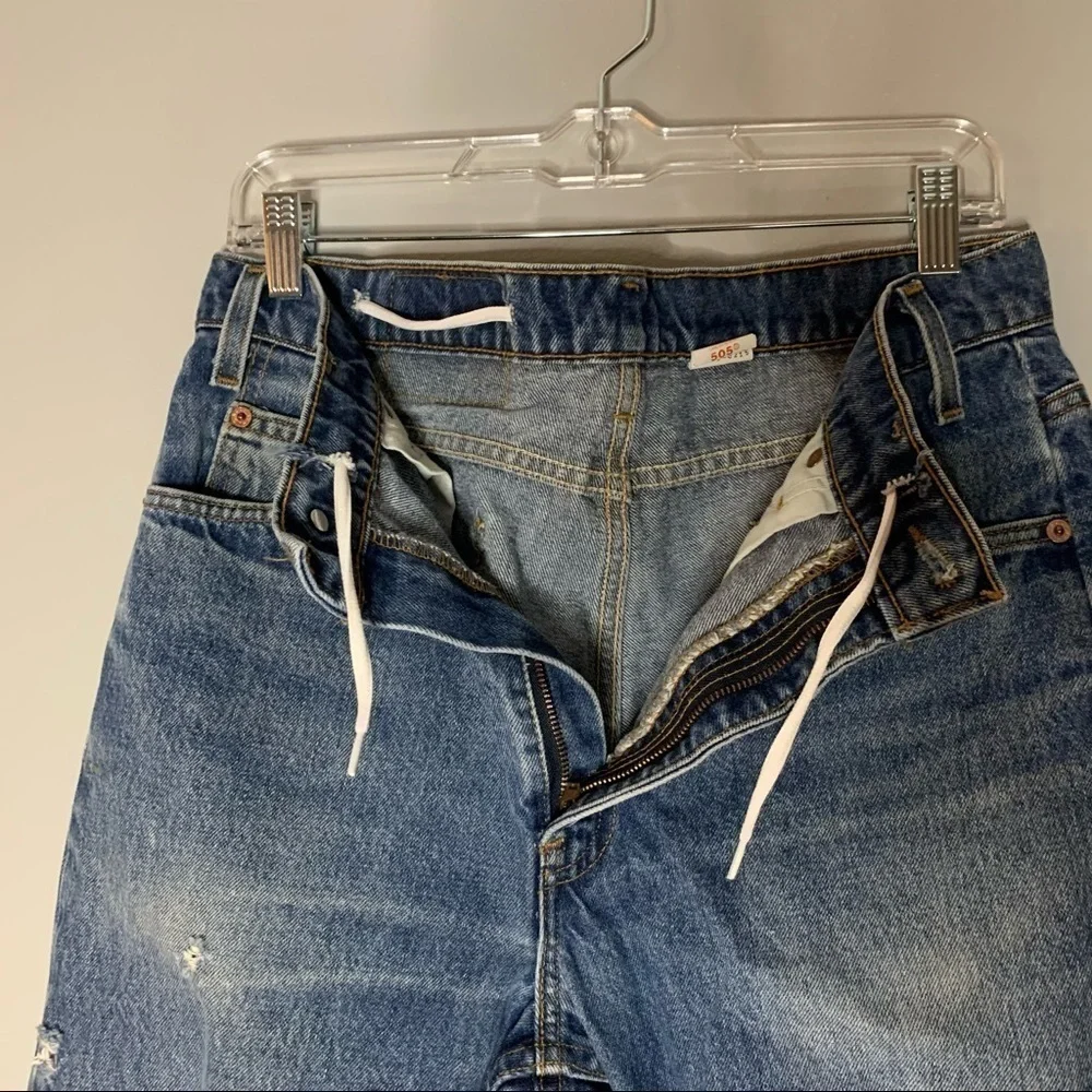 Vintage Orange Tab Super Dope Custom 505 Levi Jeans